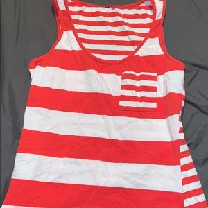 Orange and white striped tank🧡